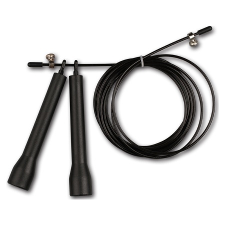Купить Скакалка высокооборотная Кроссфит стальной шнур в оплетке 2.7 м чёрная в Светлограде 
