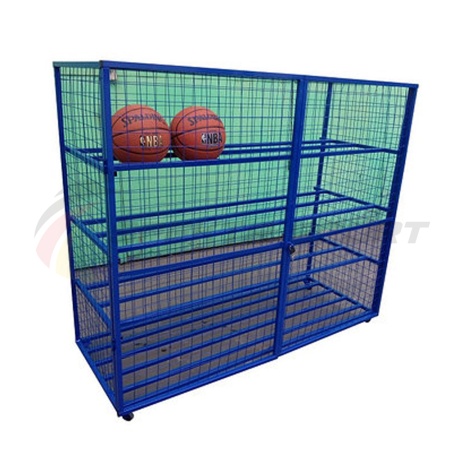 Купить Стеллаж для хранения мячей и инвентаря передвижной металлический (сетка) Разборный в Светлограде 